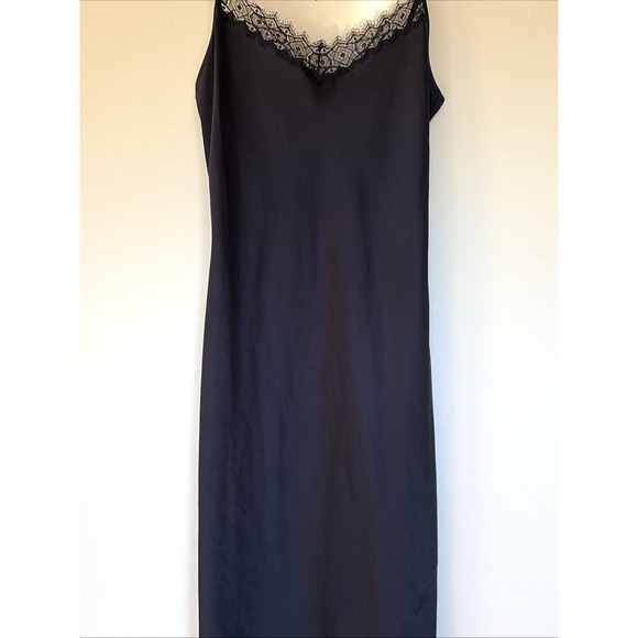 Wilfred Classic Black Lace Trim Midi Slip Dress Womens Medium - Picture 3 of 14
